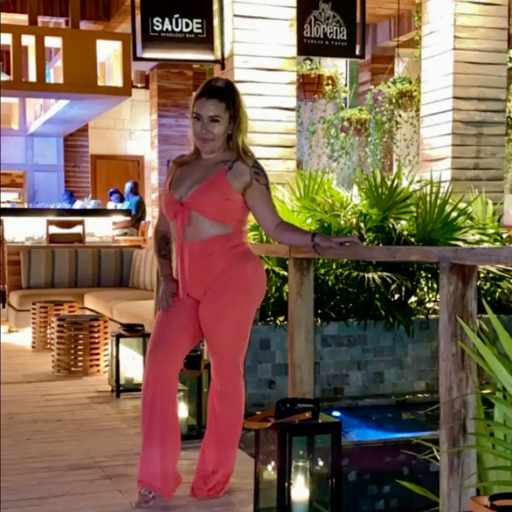 Orange/Salmon Forever 21 Jumpsuit